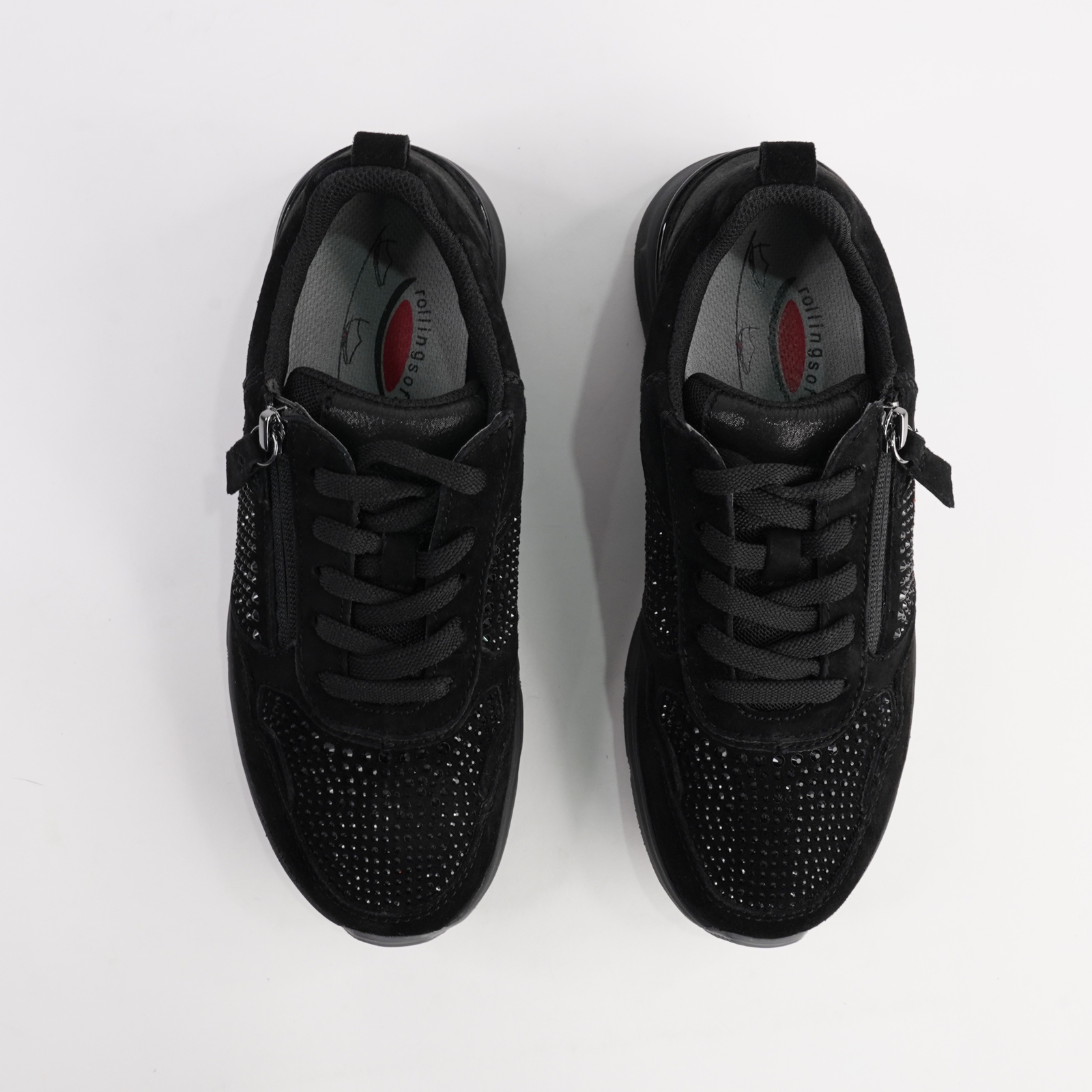 Gabby Black Suede Leather Sneakers