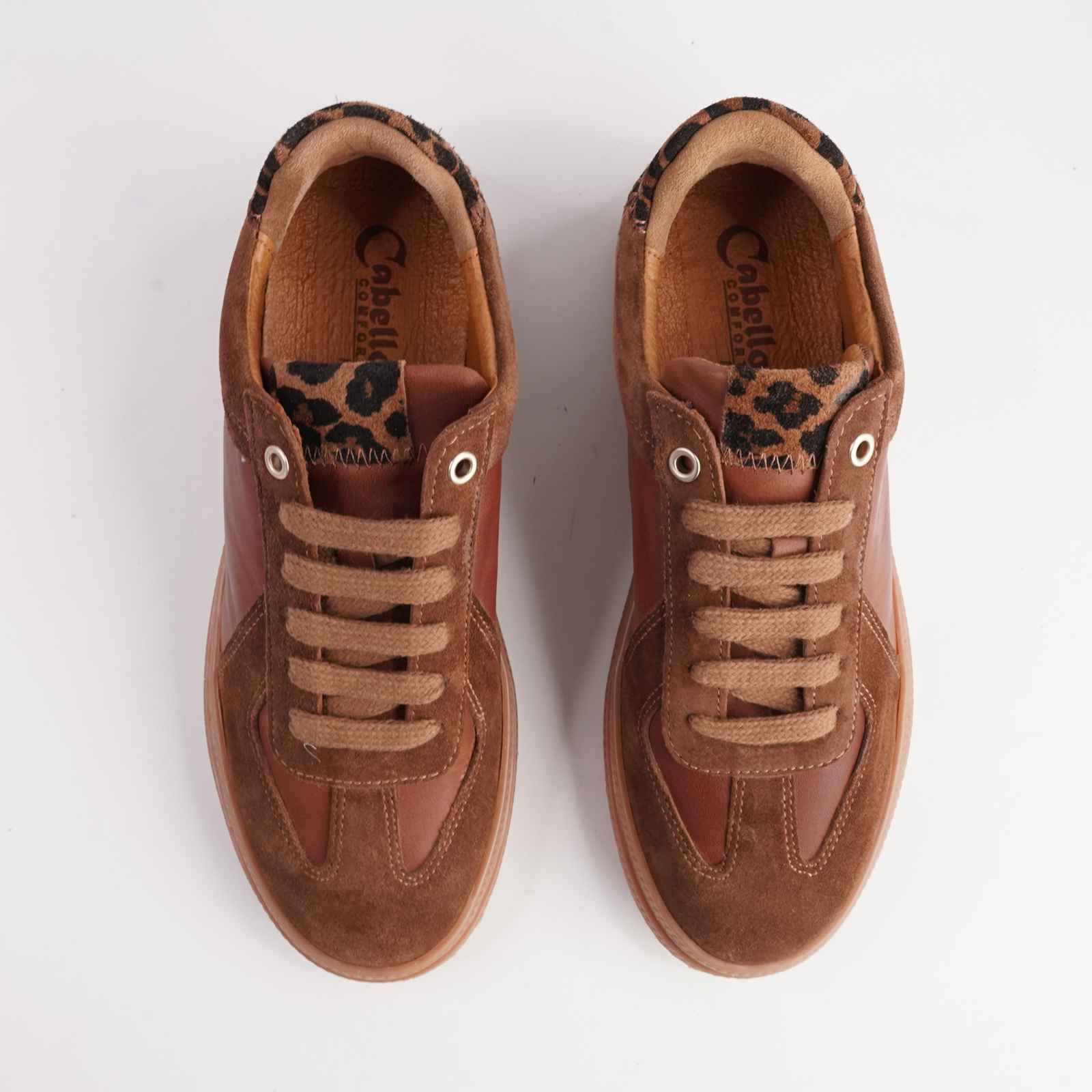 Eslyn Tan Leather Sneakers