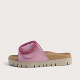 Lucille Soft Pink Suede Slides