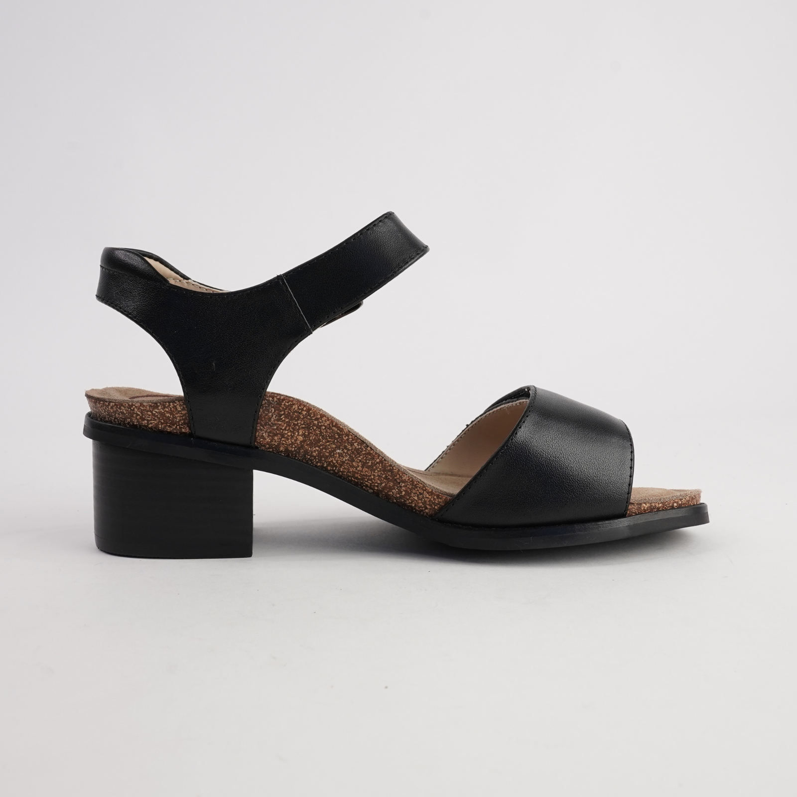 Kristy Black Leather Heels