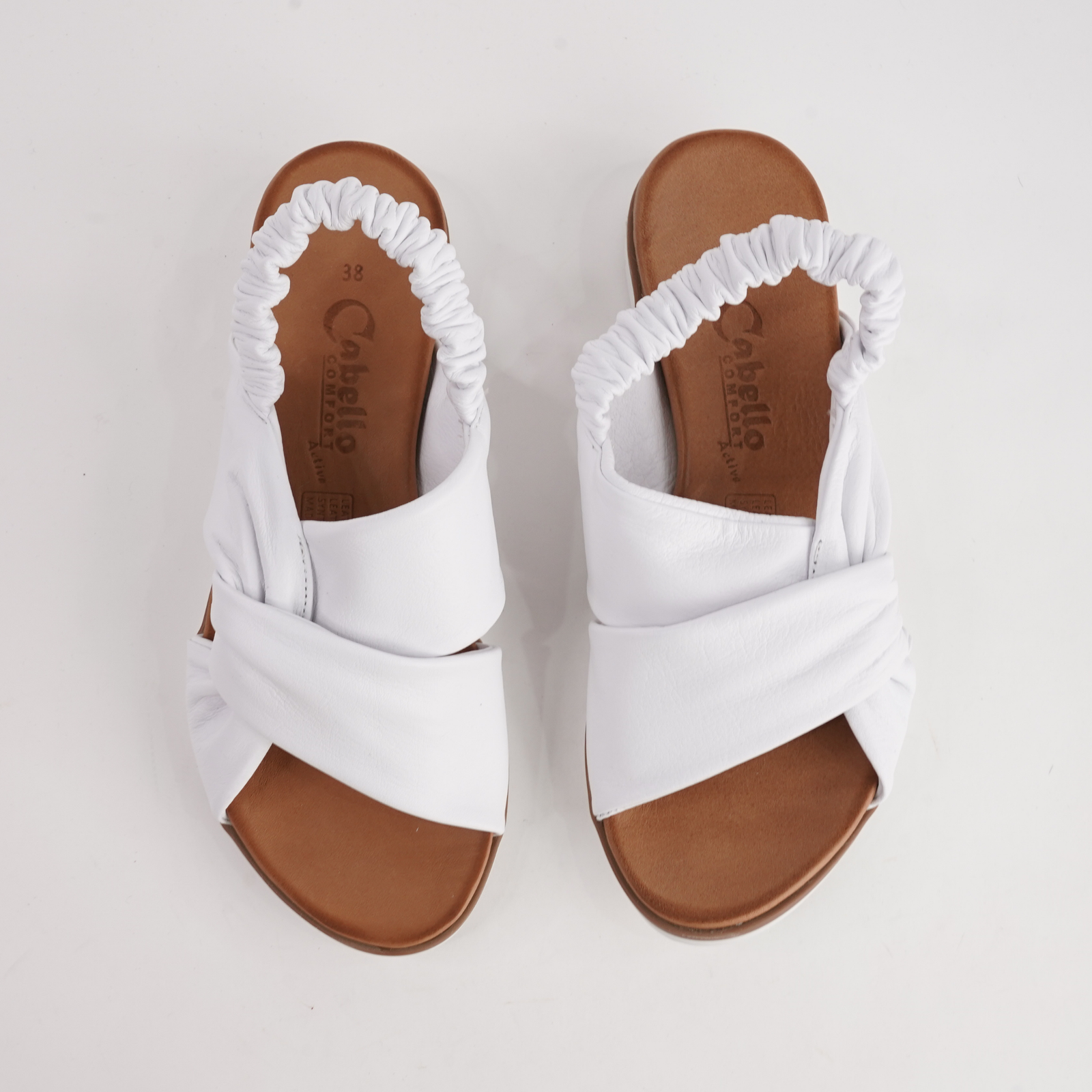 Yara White Leather Sandals