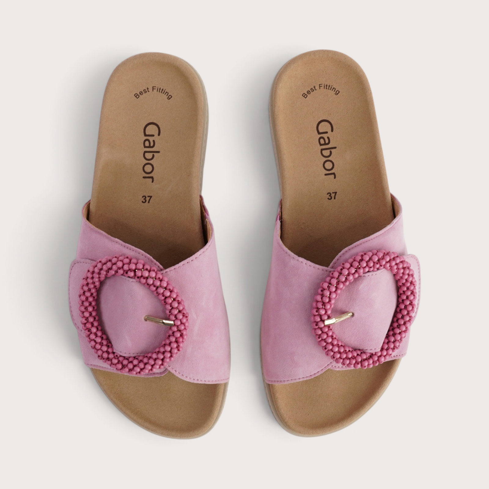 Lucille Soft Pink Suede Slides