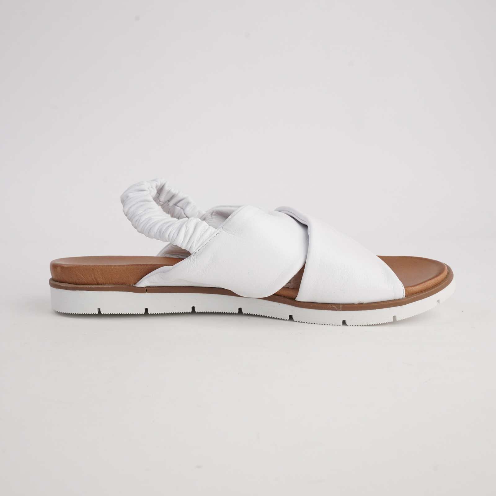 Yara White Leather Sandals