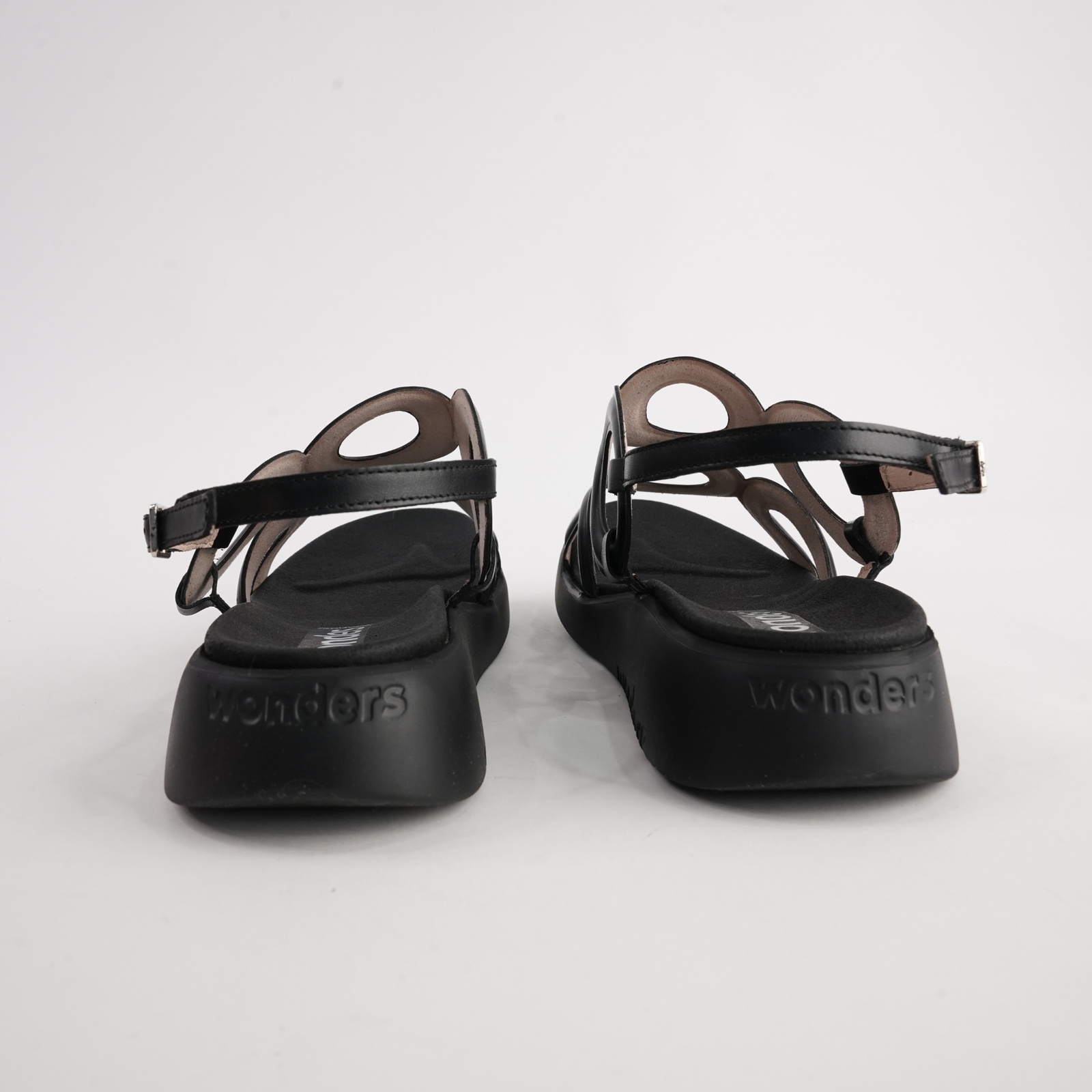 Ciara Black Leather Sandals