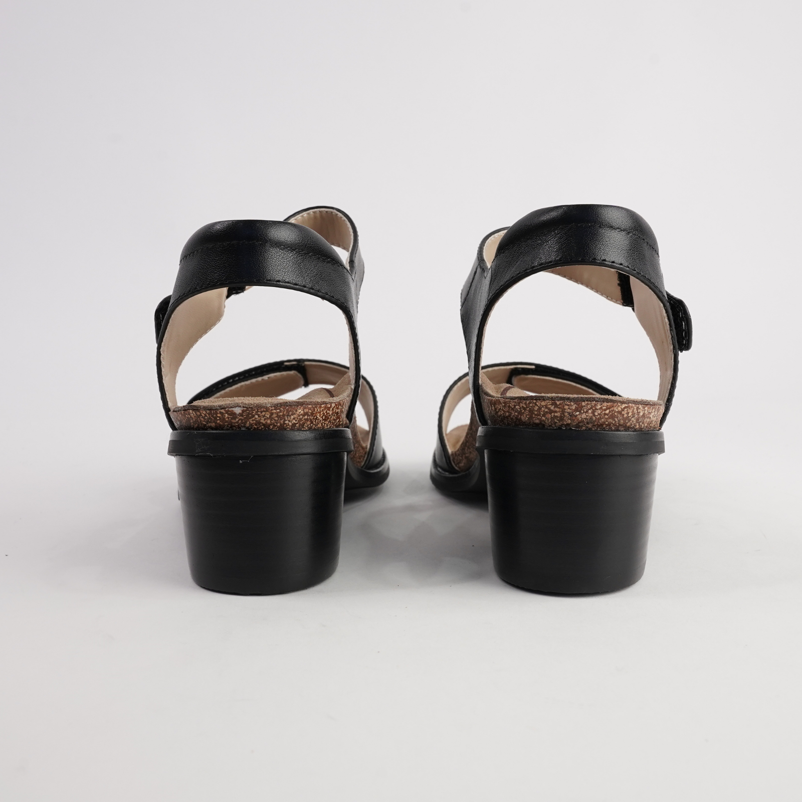 Kristy Black Leather Heels