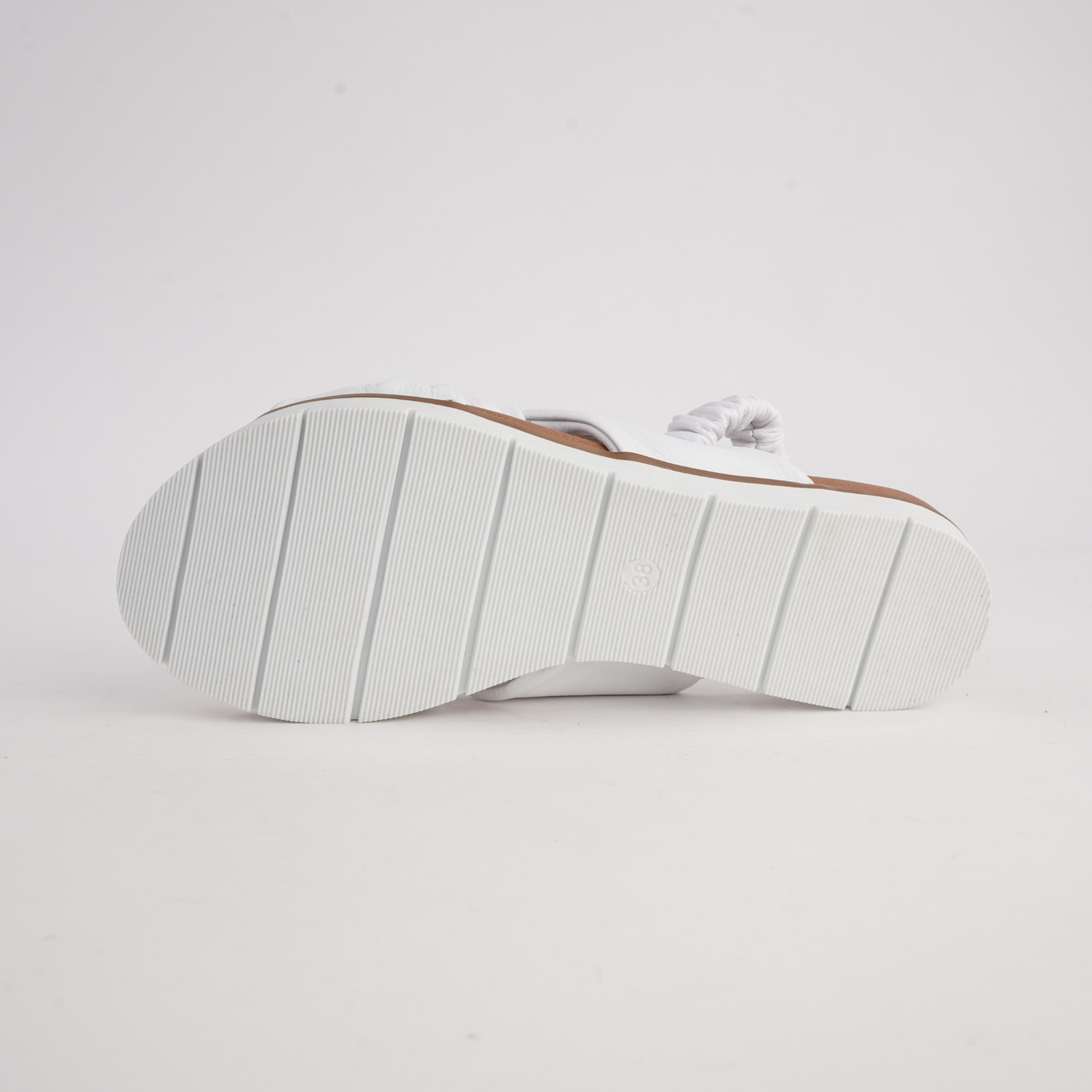 Yara White Leather Sandals