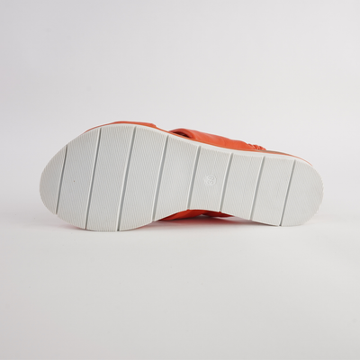 Yara Orange Leather Sandals