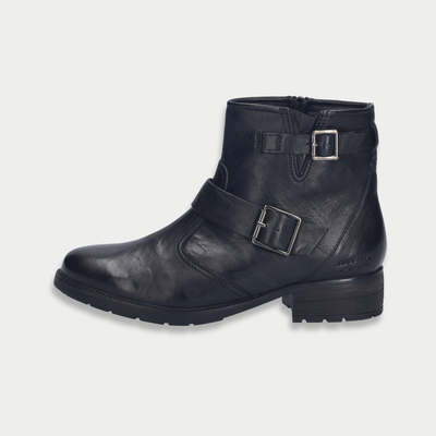 Kate 21 Schwarz Leather Ankle Boots