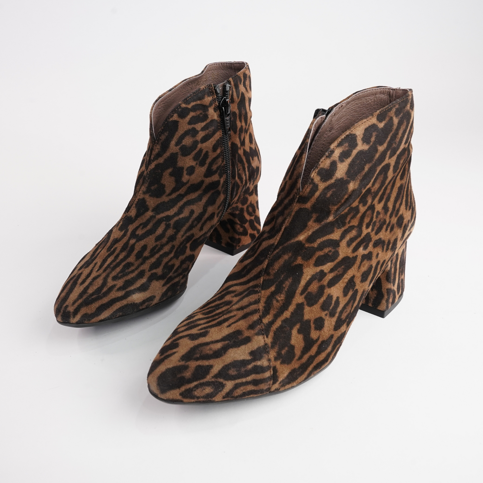 Isolde Animal Suede Leather Ankle Boots