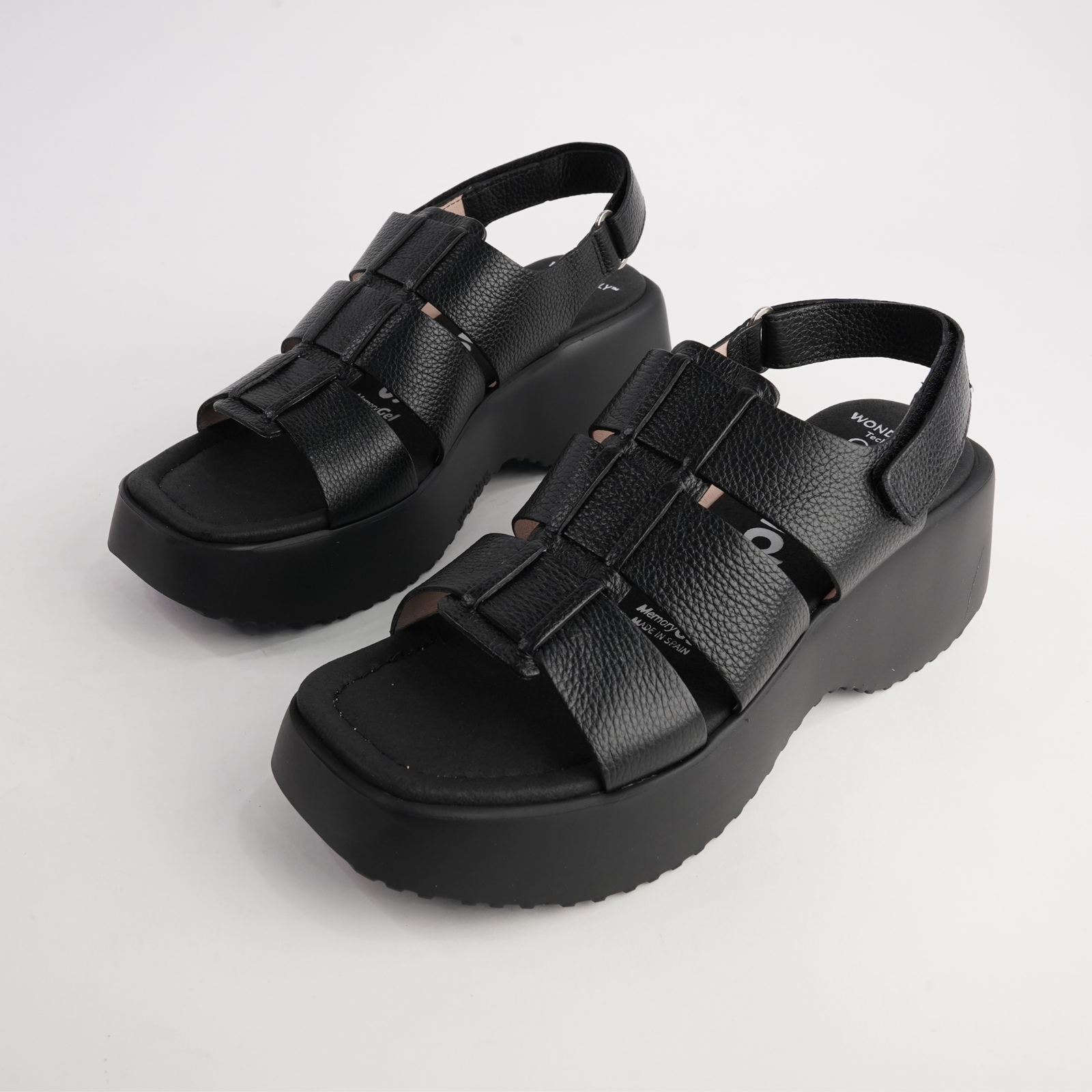 Dove Black/ Black Sole Leather Sandals