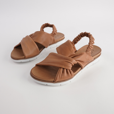 Yara Tan Leather Sandals