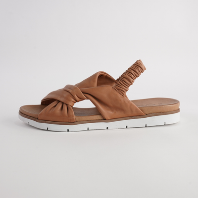 Yara Tan Leather Sandals