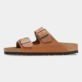 Arizona Oiled Leather Cognac Sandals