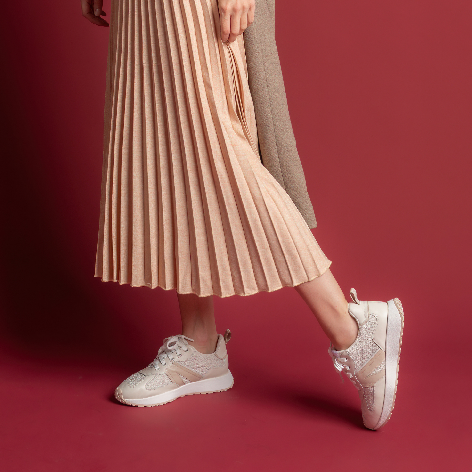 Axel II Cosy Mix Leather Sneakers