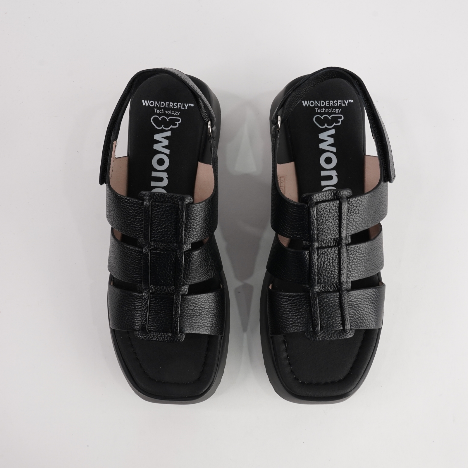 Dove Black/ Black Sole Leather Sandals