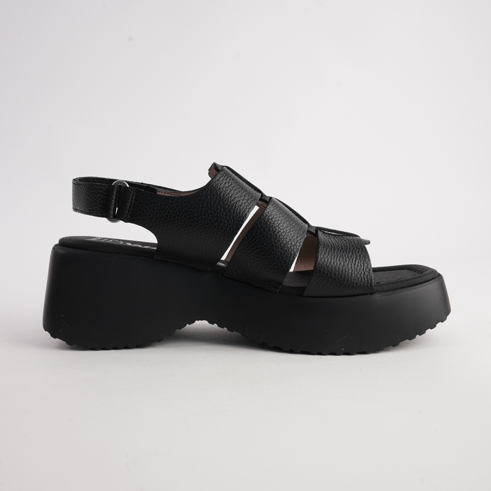 Dove Black/ Black Sole Leather Sandals