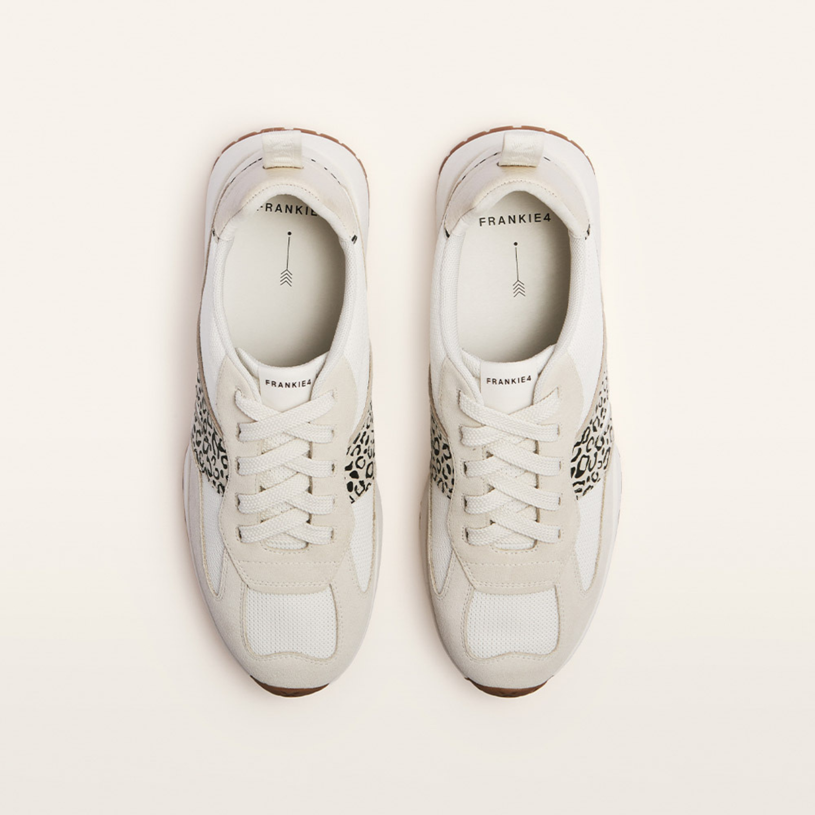 Axel II White Leather Leopard Sneakers