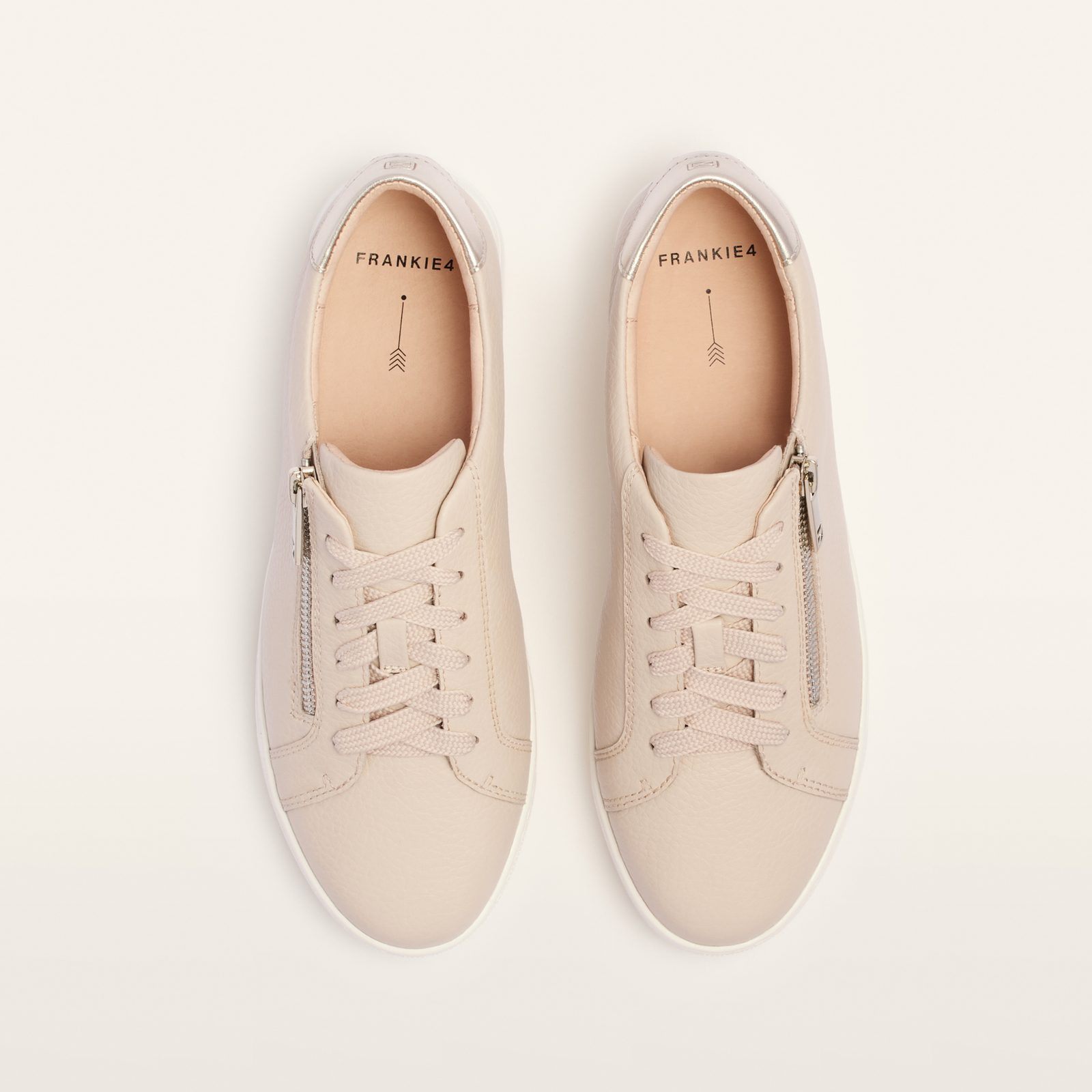 Billie II Ecru Leather Sneakers