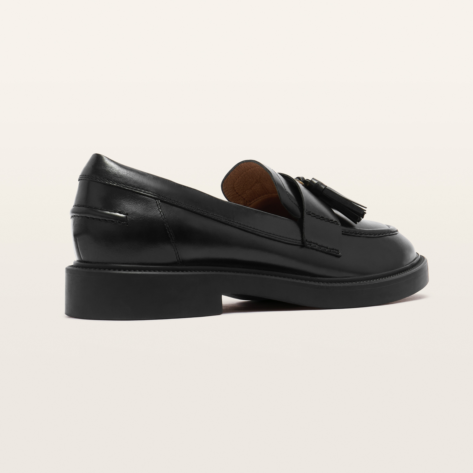 Octavia Black Polish Leather Loafers