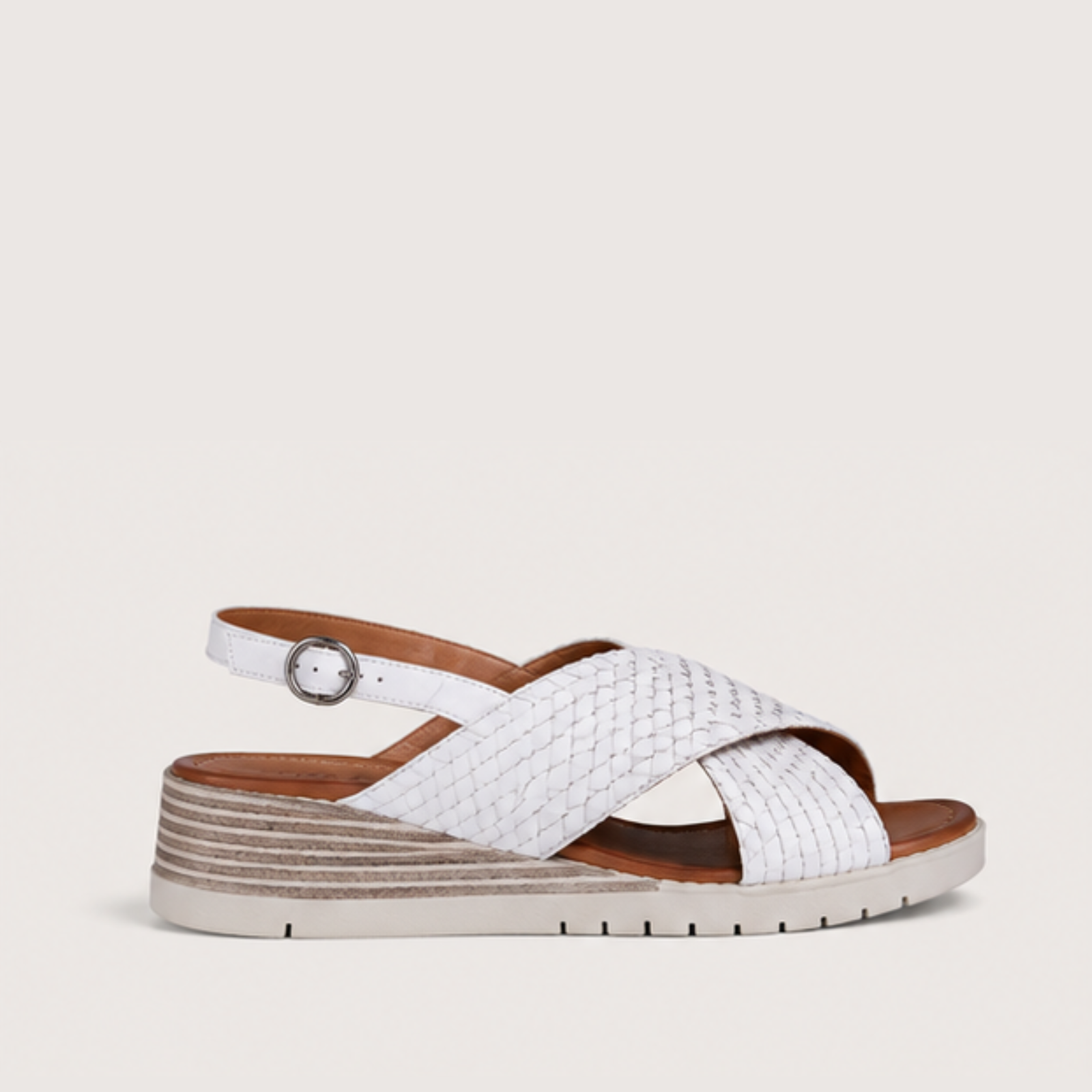 Exile White Leather Sandals