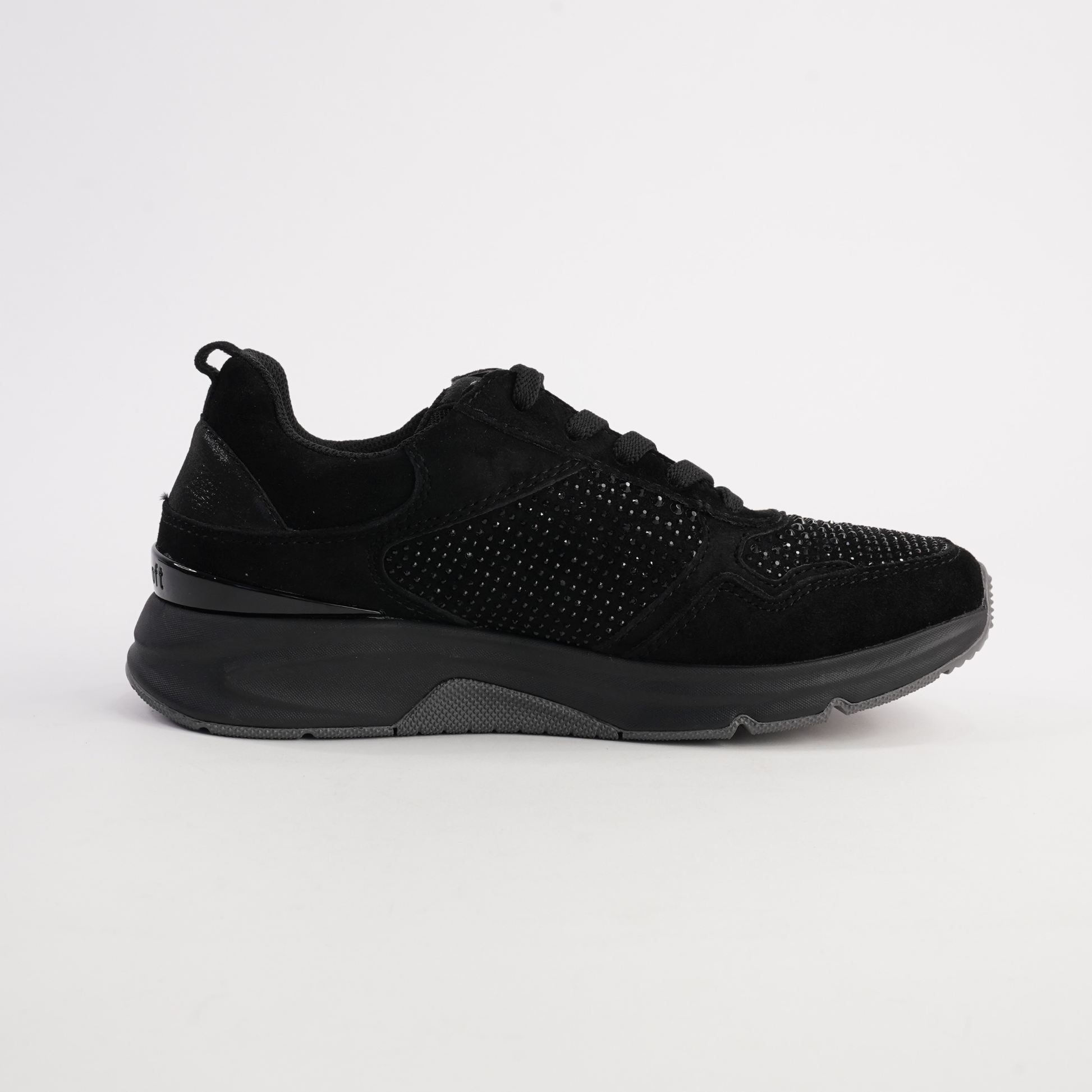 Gabby Black Suede Leather Sneakers