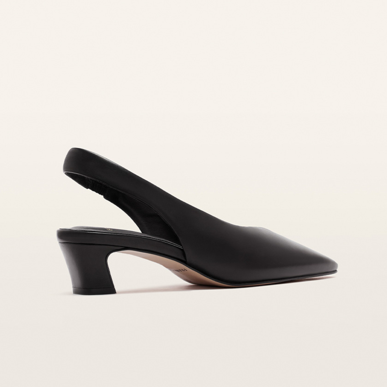 Noa Black Leather Heels