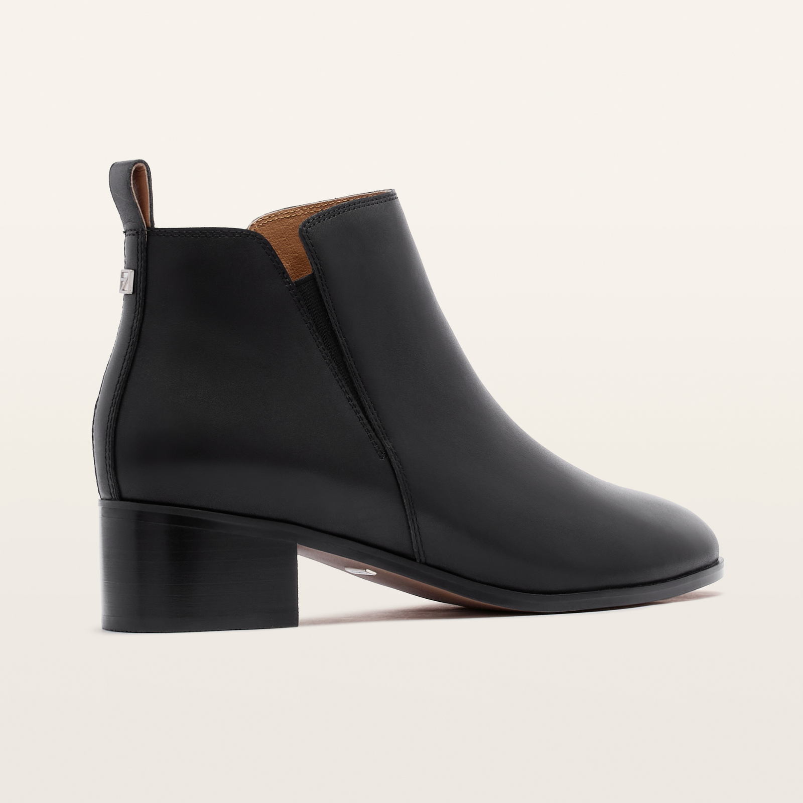 Reggie Black Leather Ankle Boots