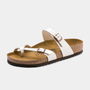 Mayari Birko-Flor Graceful Pearl White Sandals