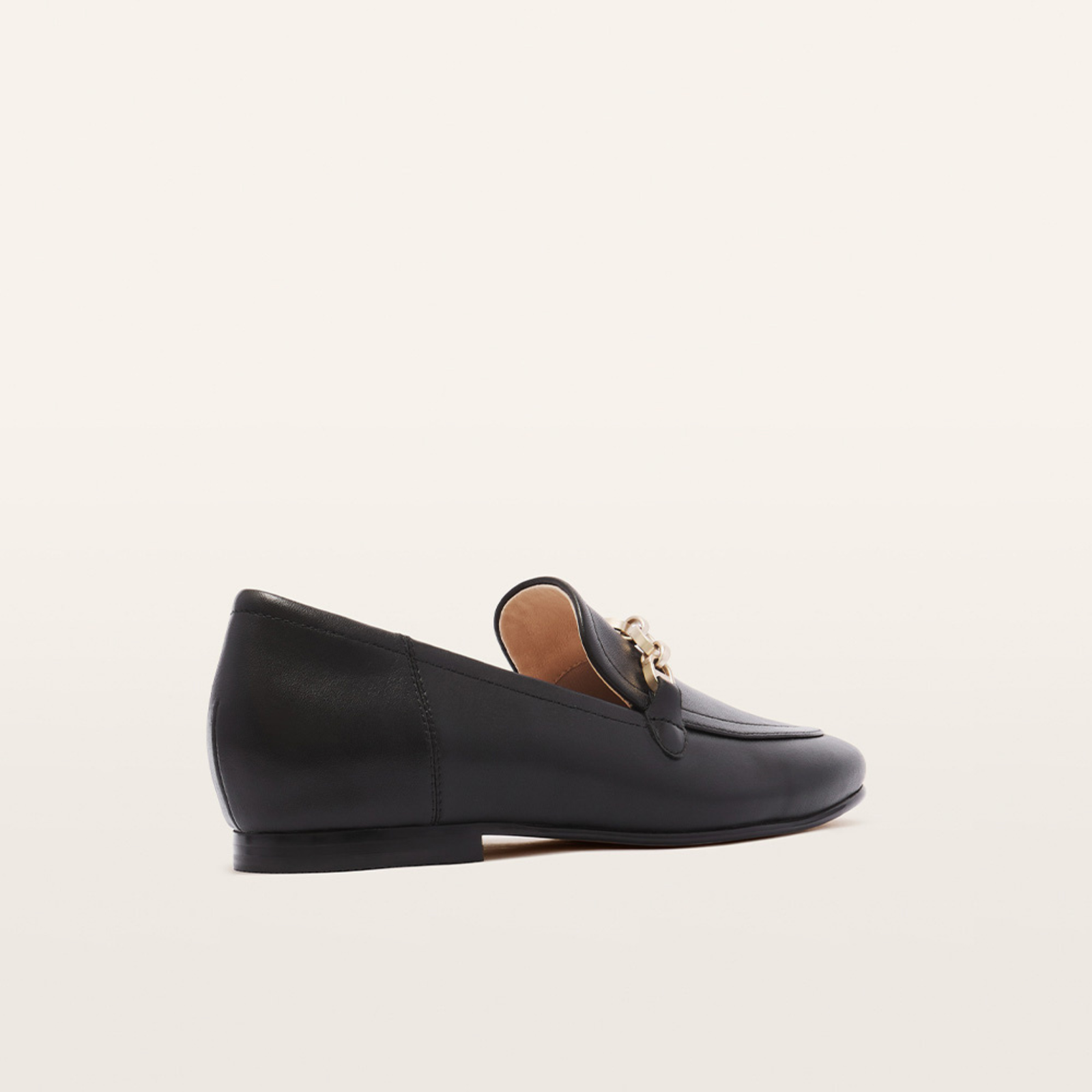 Ash II Black Leather Loafers