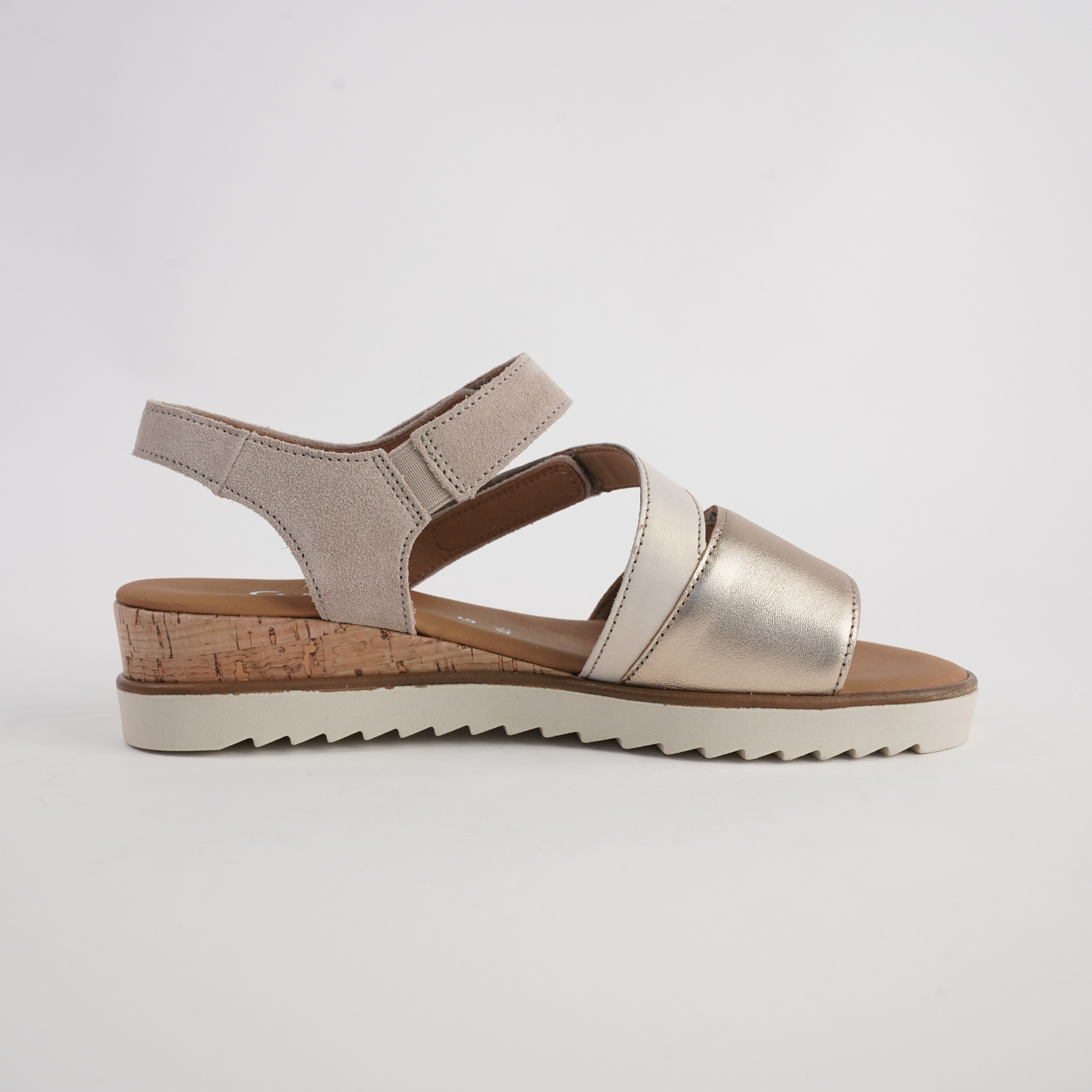 Ruth Champagne Multi Leather Sandals