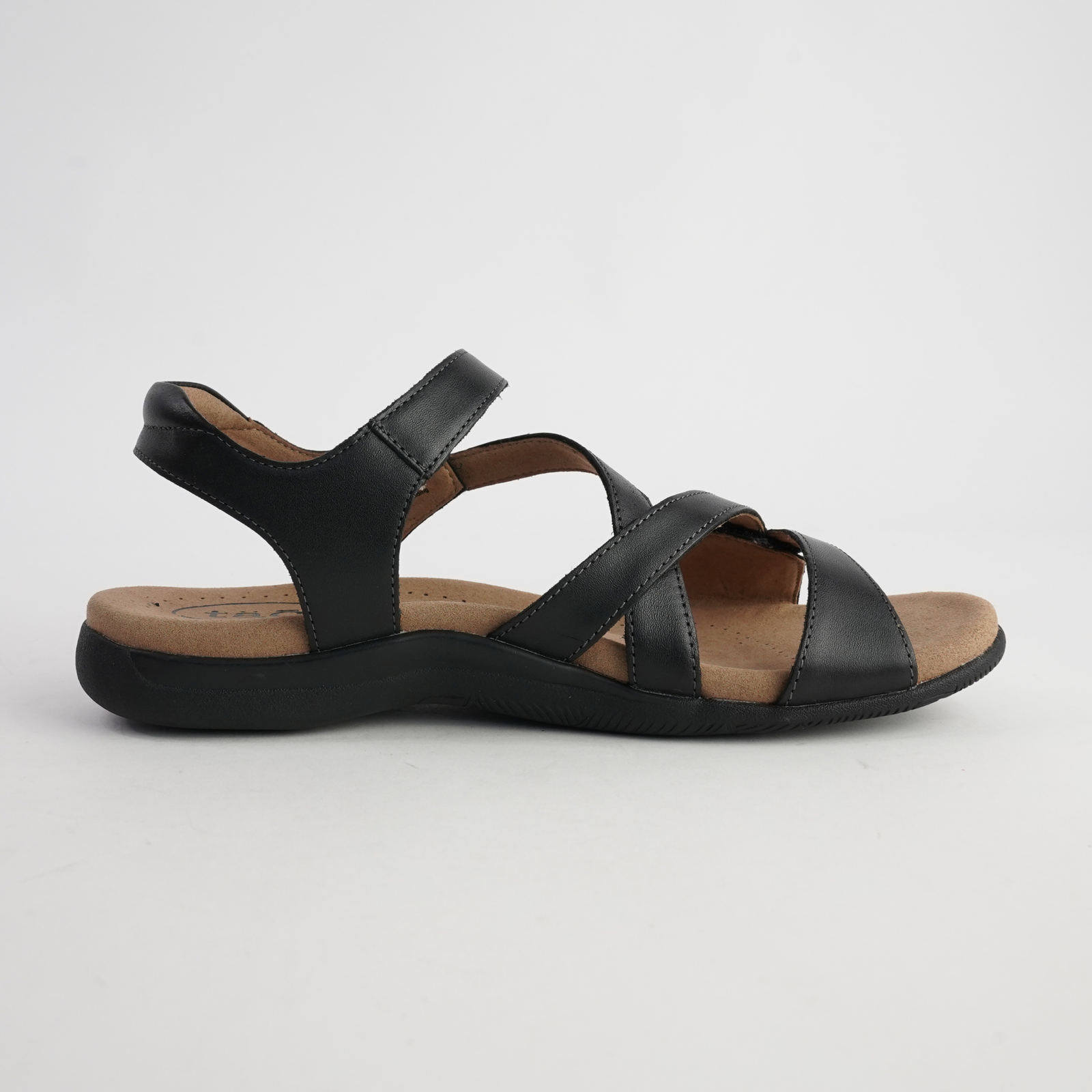 Big Time Black Leather Sandals