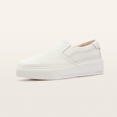Maxwell White Weave Leather Sneakers