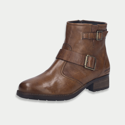 Kate 21 Cognac Leather Ankle Boots