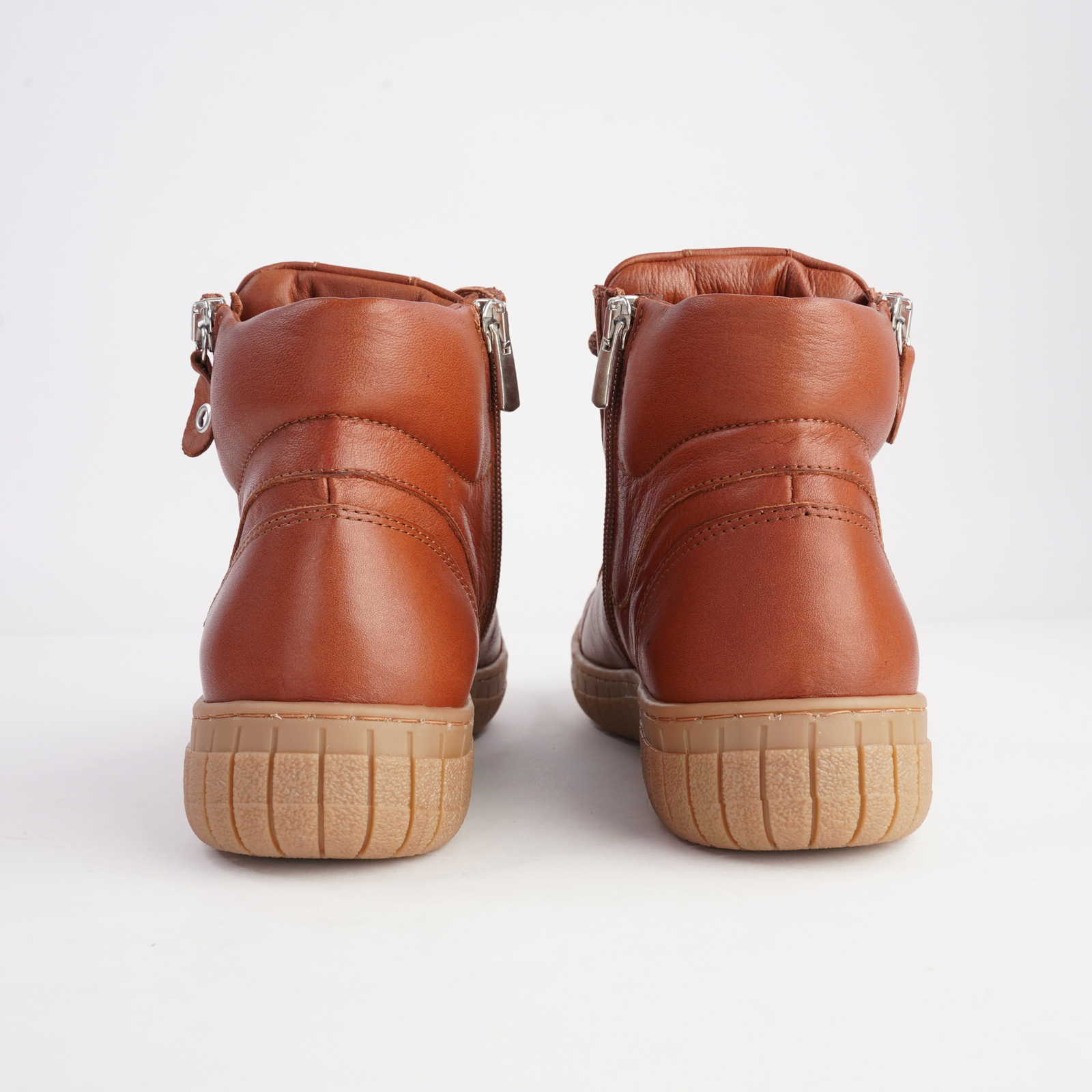 Reagan Tan Leather Lace Up Boots