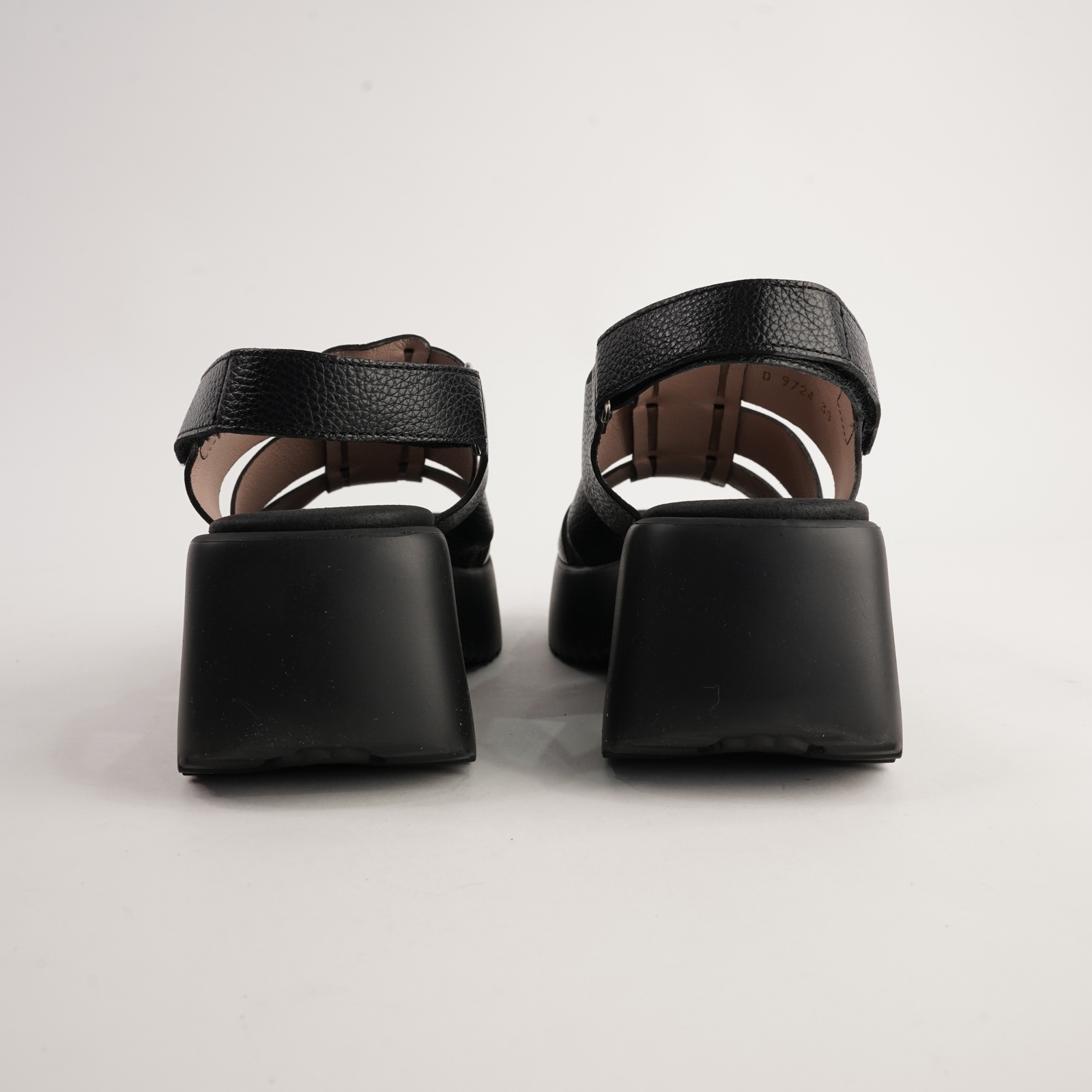 Dove Black/ Black Sole Leather Sandals