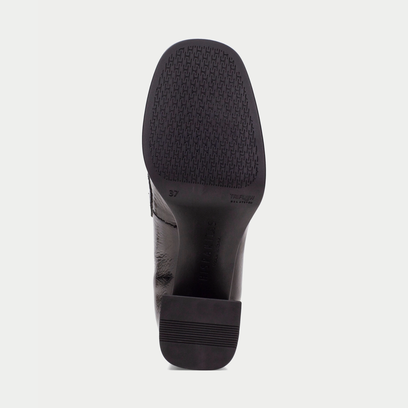 HI254229 Antracita Leather Heeled Loafers