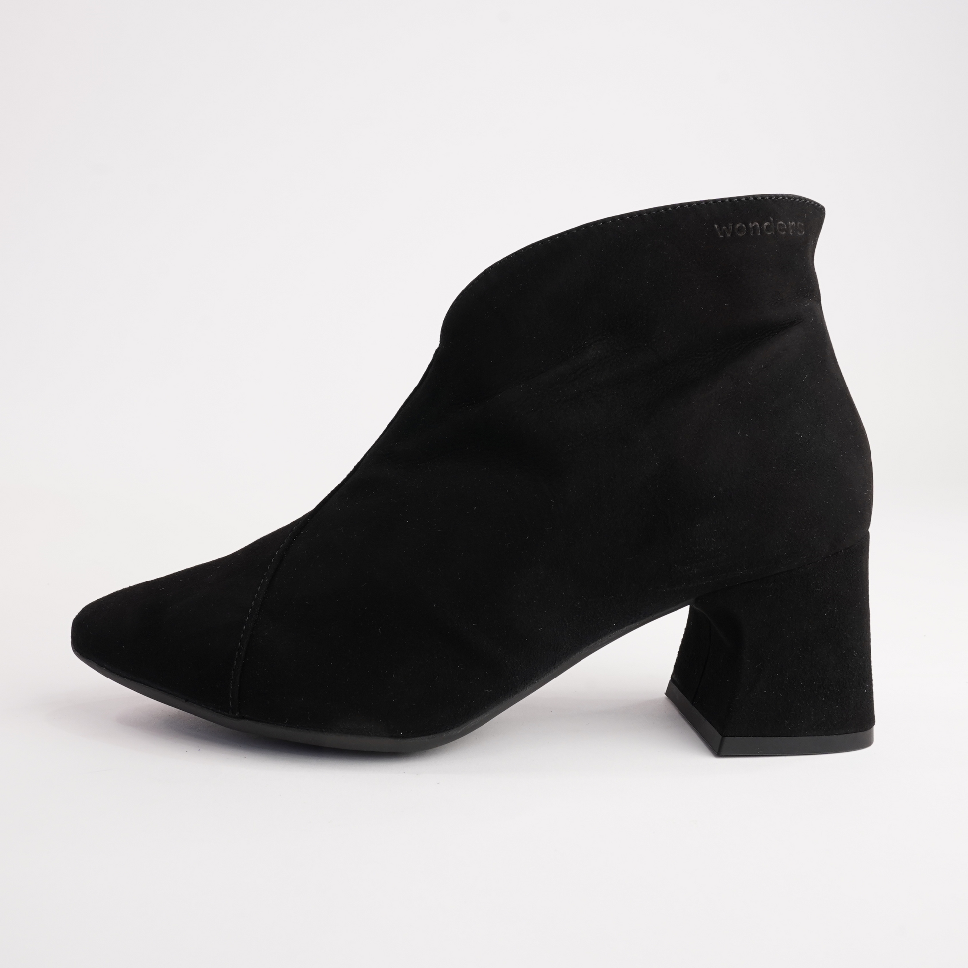 Isolde Black Suede Leather Ankle Boots