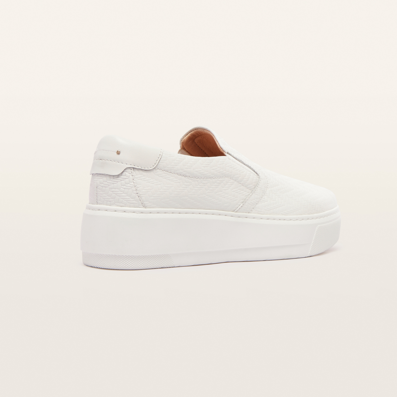 Maxwell White Weave Leather Sneakers