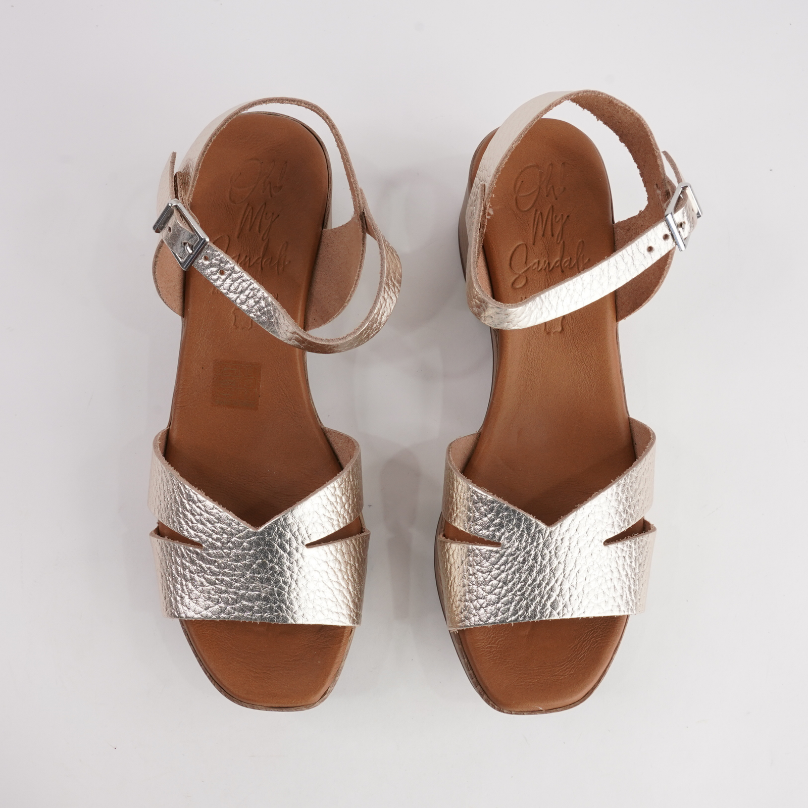 Phillipa Champagne Leather Heels