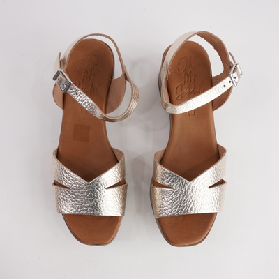 Phillipa Champagne Leather Heels