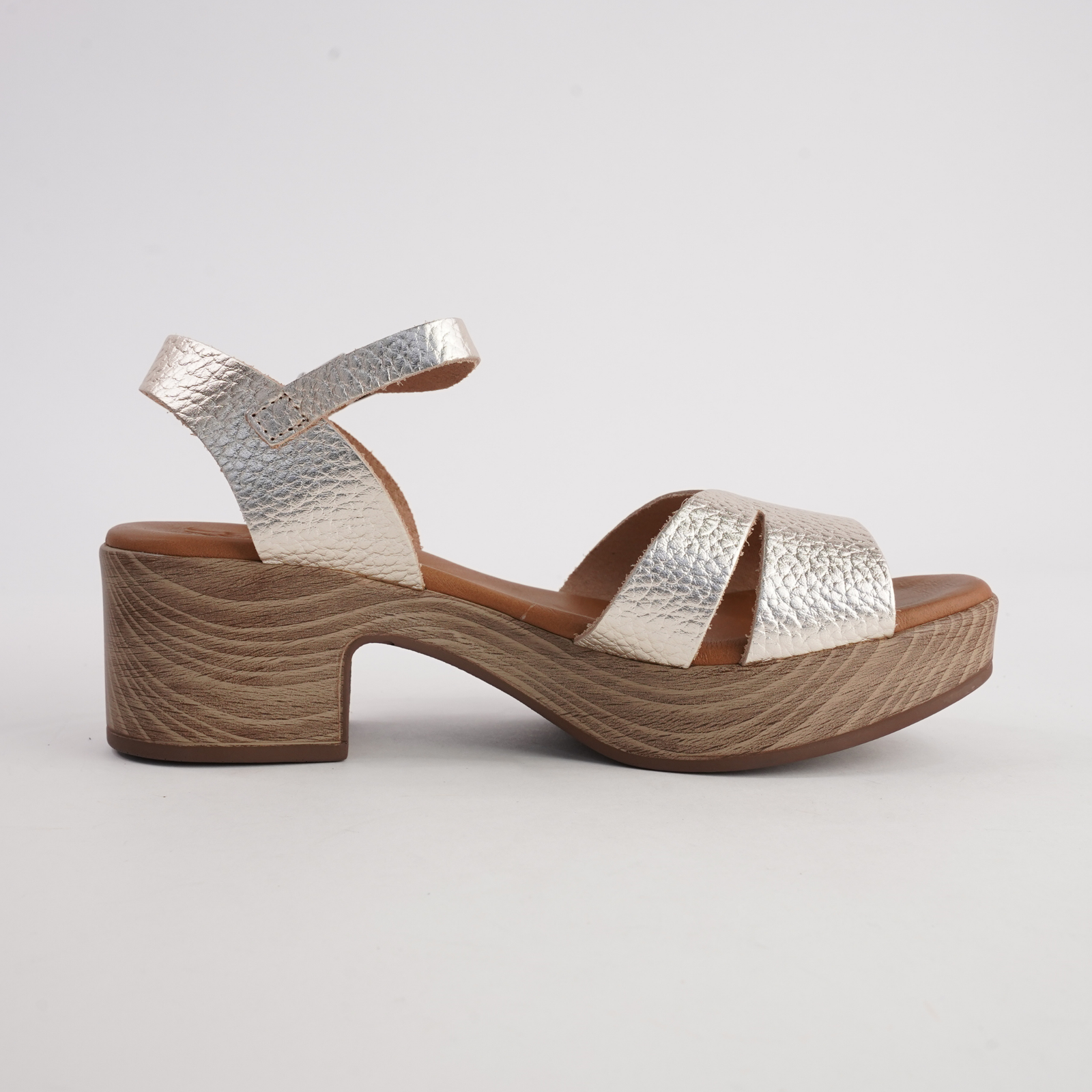 Phillipa Champagne Leather Heels