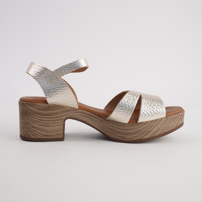 Phillipa Champagne Leather Heels