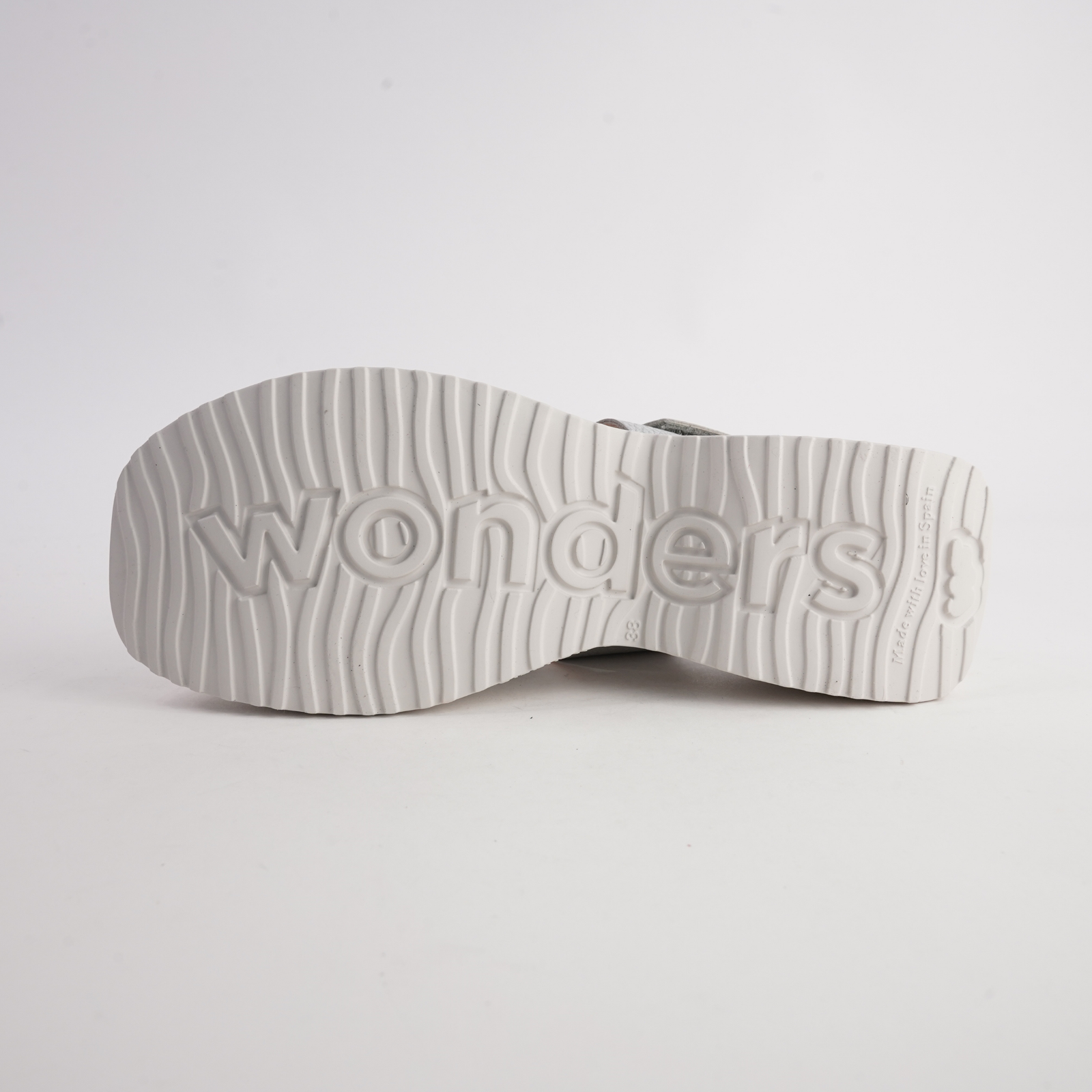 Dove Silver/ Off White Leather Sandals