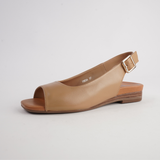 Freda Camel Leather Sandals