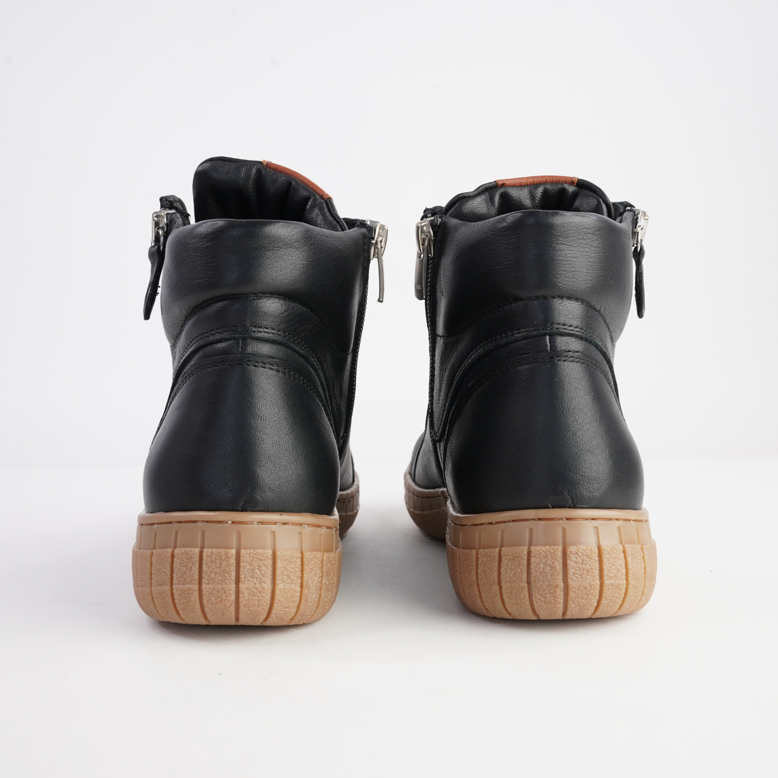 Reagan Black Leather Lace Up Boots