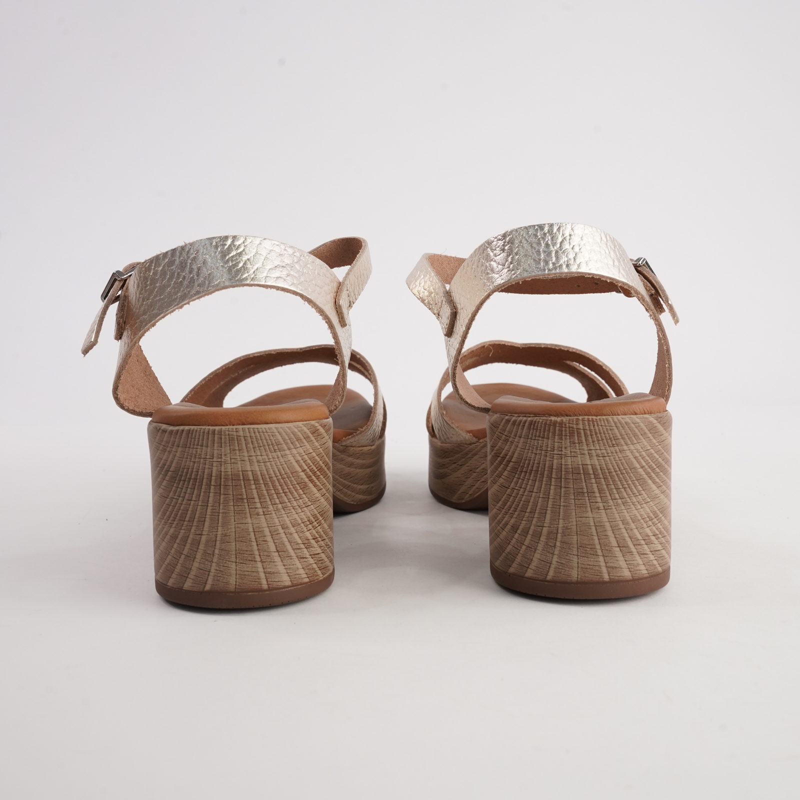 Phillipa Champagne Leather Heels