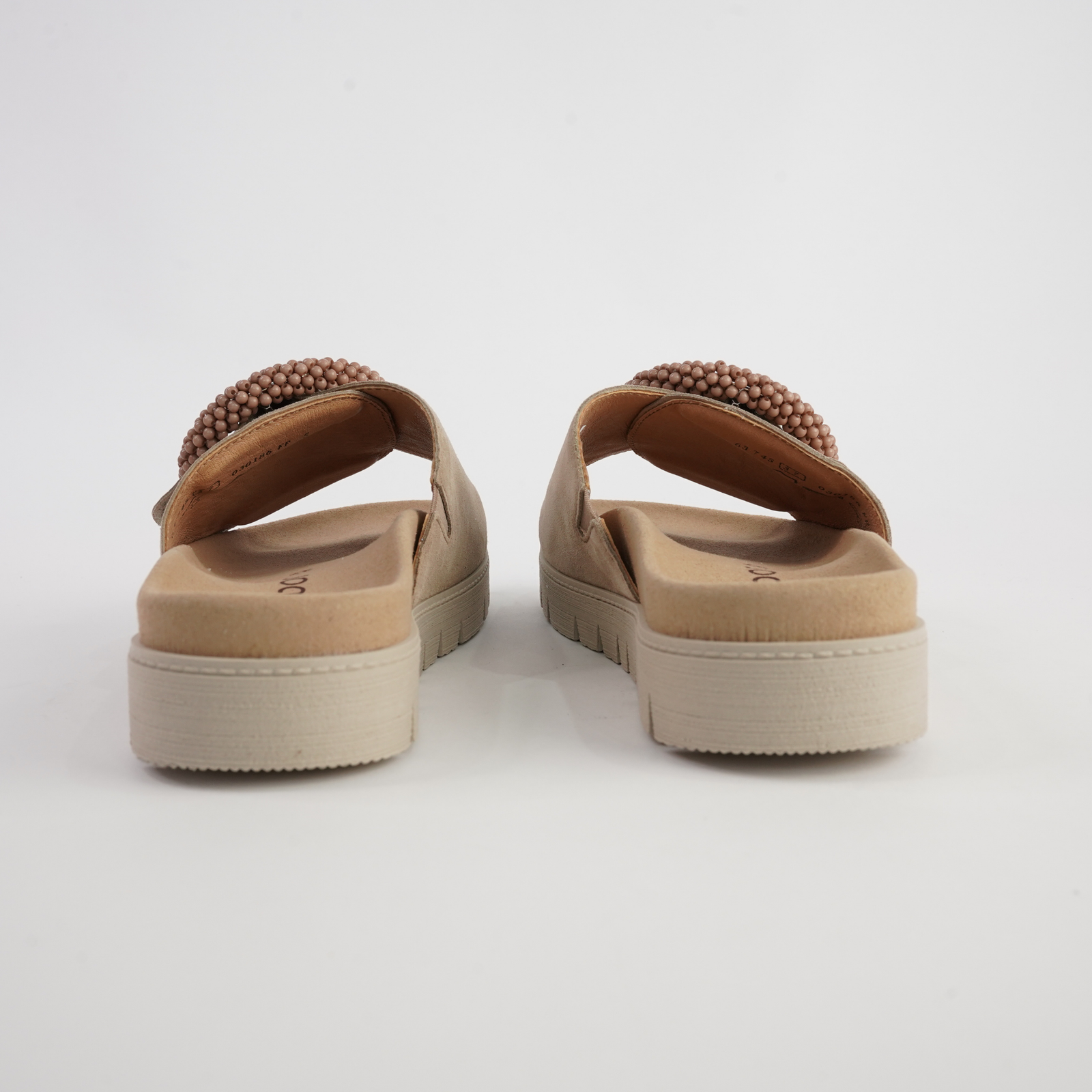 Lucille Caramel Suede Slides