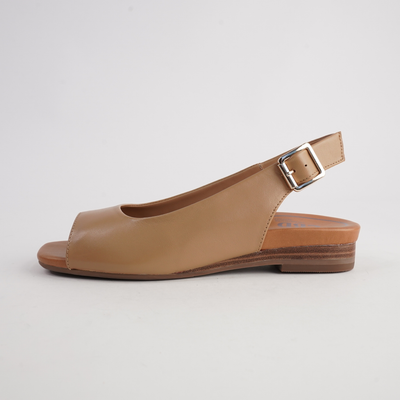 Freda Camel Leather Sandals