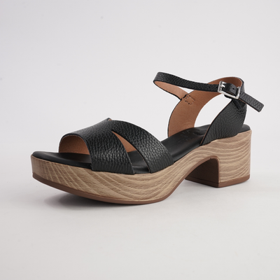 Phillipa Negro Leather Heels