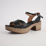 Phillipa Negro Leather Heels